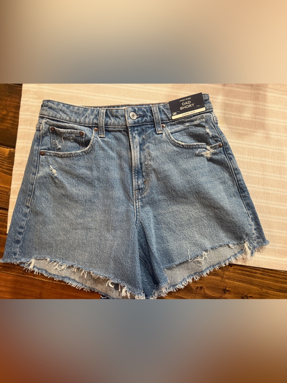 Abercrombie & Fitch Dad Jean Shorts Curve Love Size 28